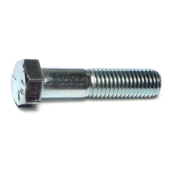 Midwest Fastener Grade 5, 9/16"-12 Hex Head Cap Screw, Zinc Plated Steel, 2-1/2 in L, 25 PK 00361 - main